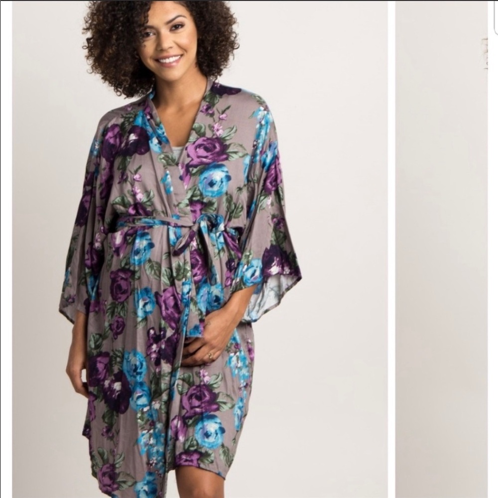 Floral Pinkblush Maternity Robe